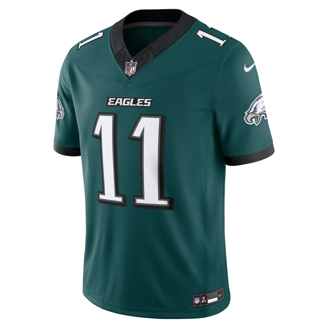 A.J. Brown Philadelphia Eagles Team Stitched Jersey - Midnight Green
