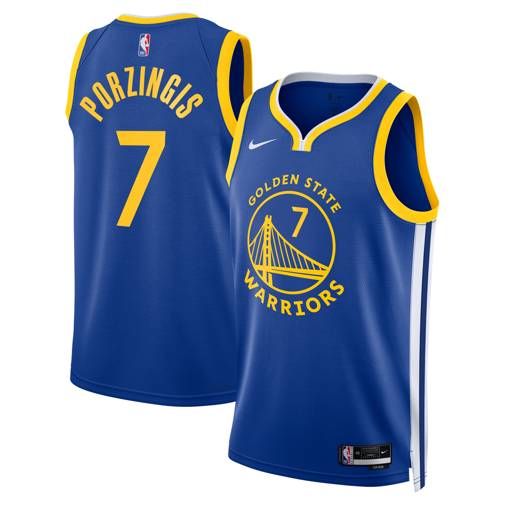 Golden State Warriors Jersey - Royal - Kristaps Porziņģis - Unisex