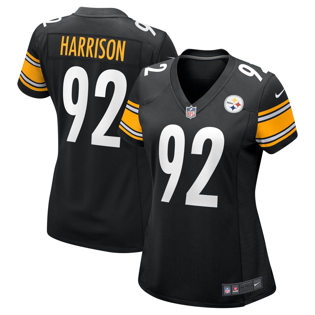James Harrison Pittsburgh Steelers Women's Retired Jersey - Black