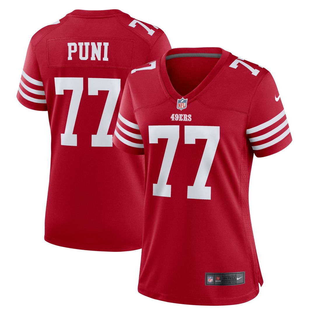 Dominick Puni San Francisco 49ers Women's Team Jersey - Scarlet