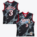 Allen Iverson Philadelphia 76ers 2000 Team Marble Swingman Jersey - Black