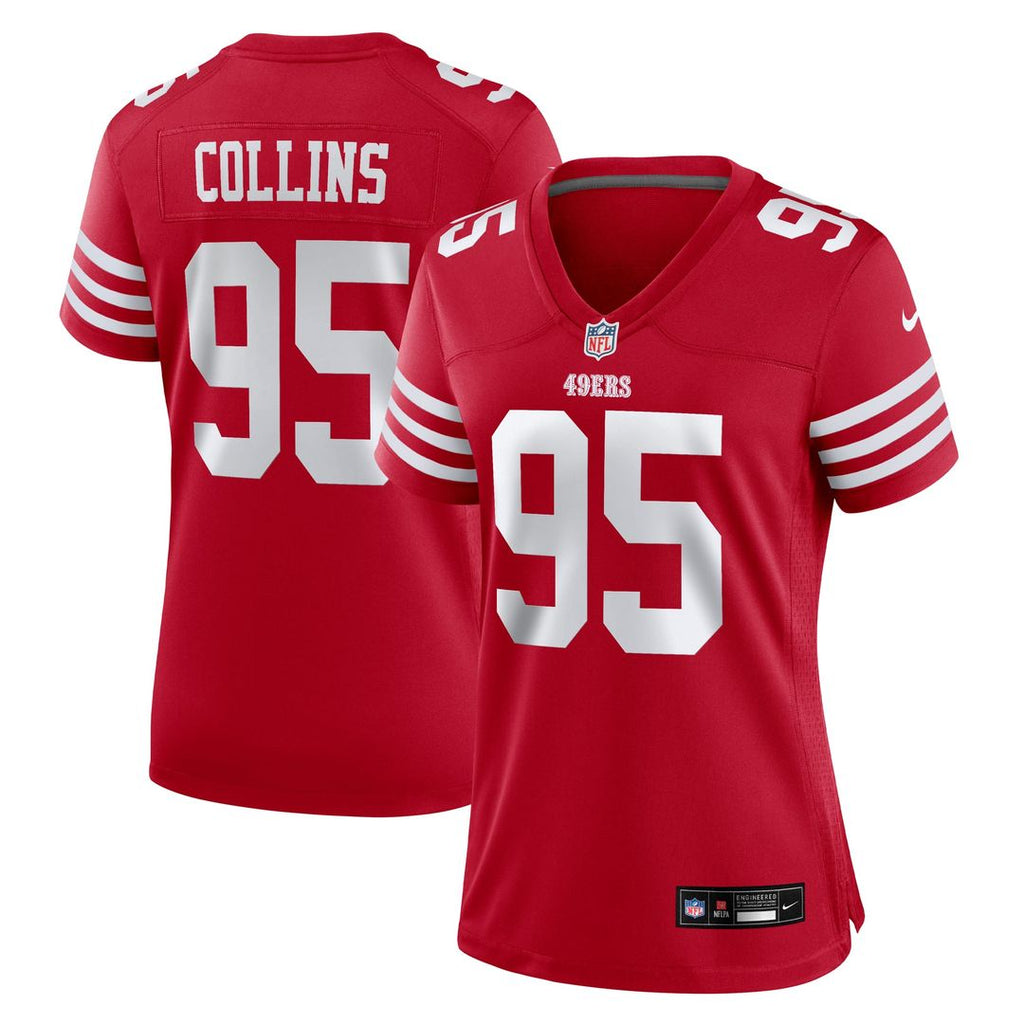 Alfred Collins San Francisco 49ers Women's Team Jersey - Scarlet