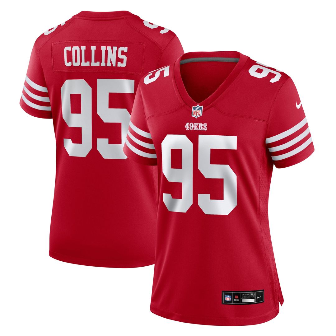 Alfred Collins San Francisco 49ers Women's Team Jersey - Scarlet