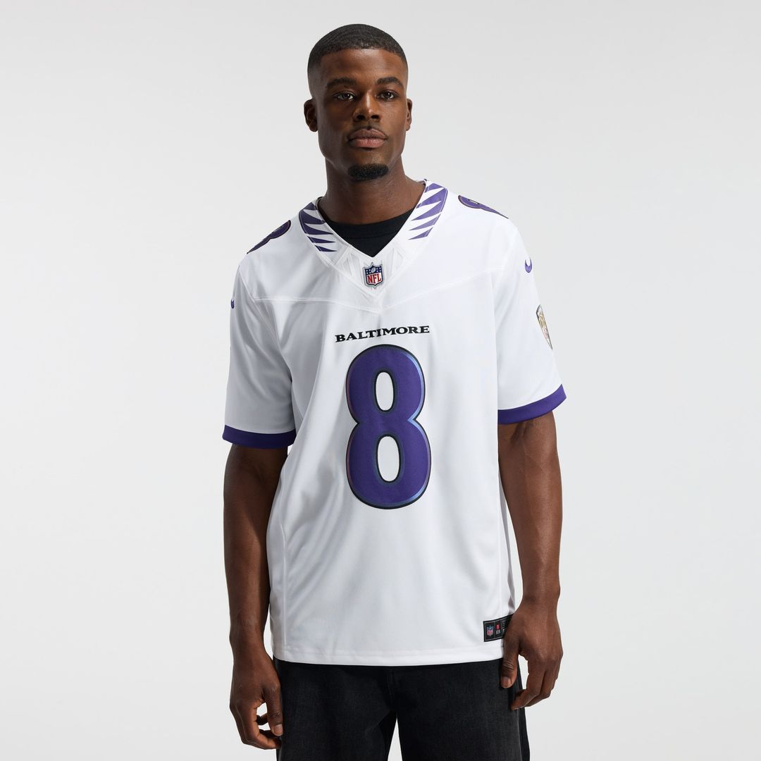 Lamar Jackson Baltimore Ravens Stitched Jersey - White