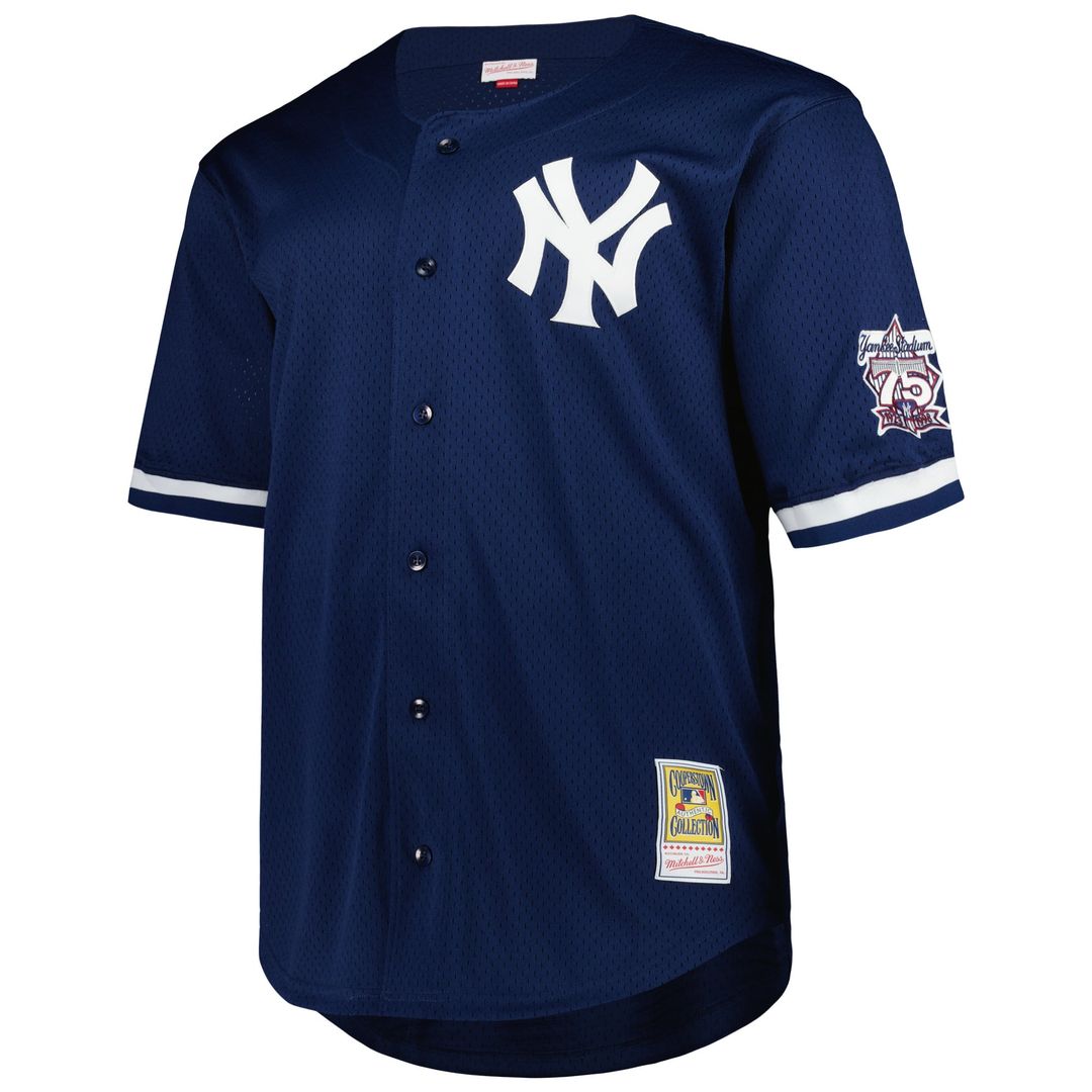 Derek Jeter New York Yankees Big & Tall Cooperstown Mesh Jersey - Navy