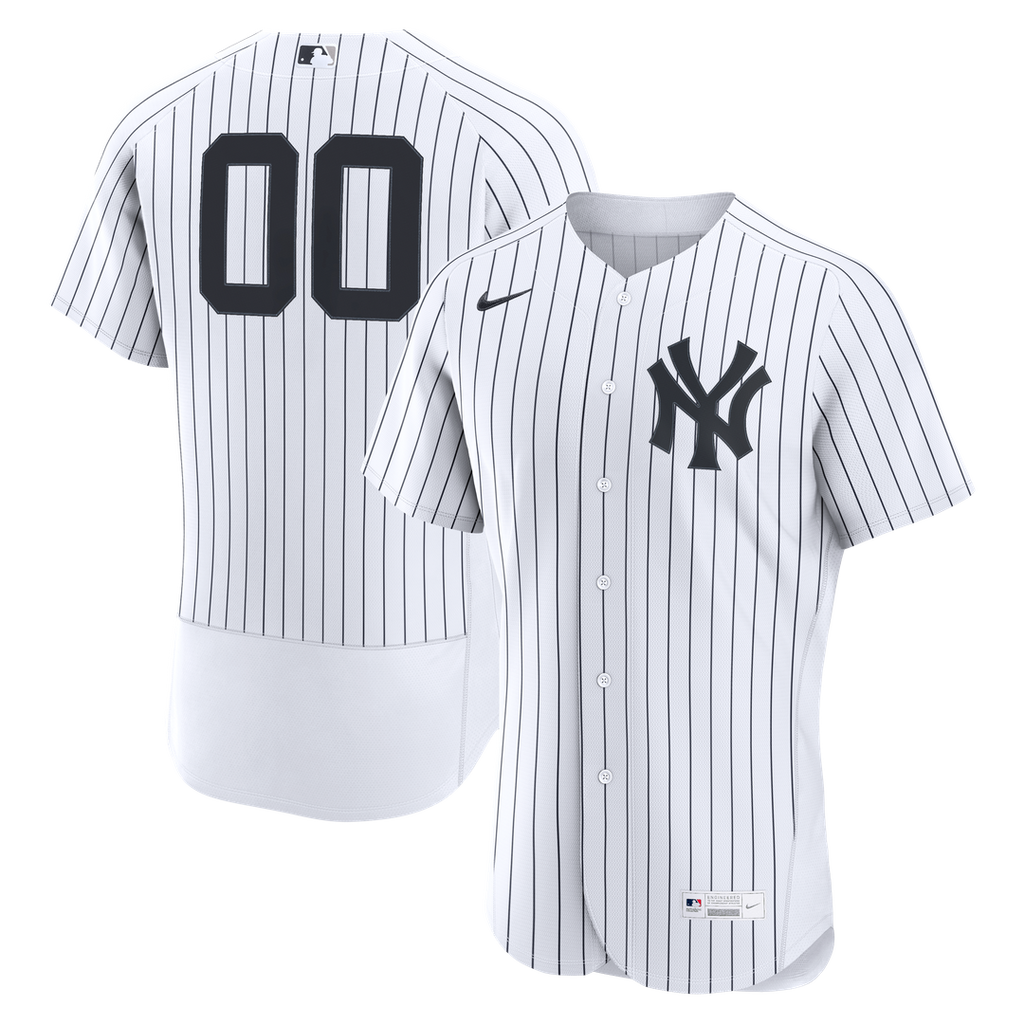 New York Yankees Home Authentic Custom Jersey - White