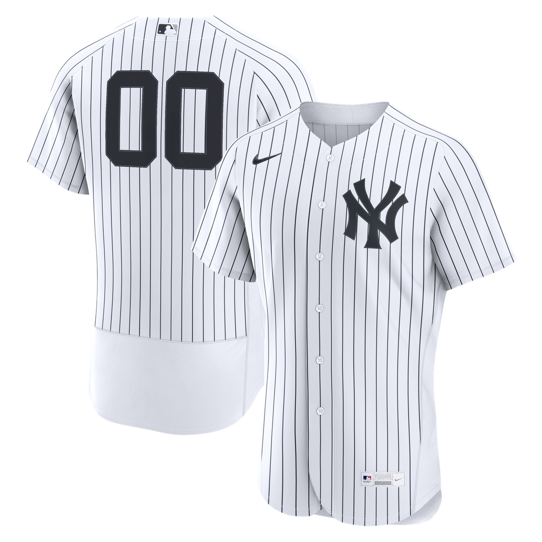 New York Yankees Home Authentic Custom Jersey - White