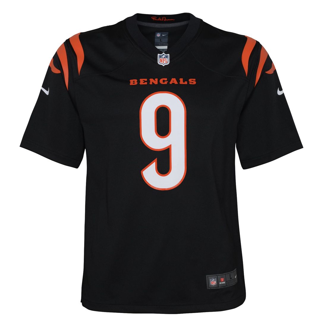 Joe Burrow Cincinnati Bengals Youth Jersey - Black