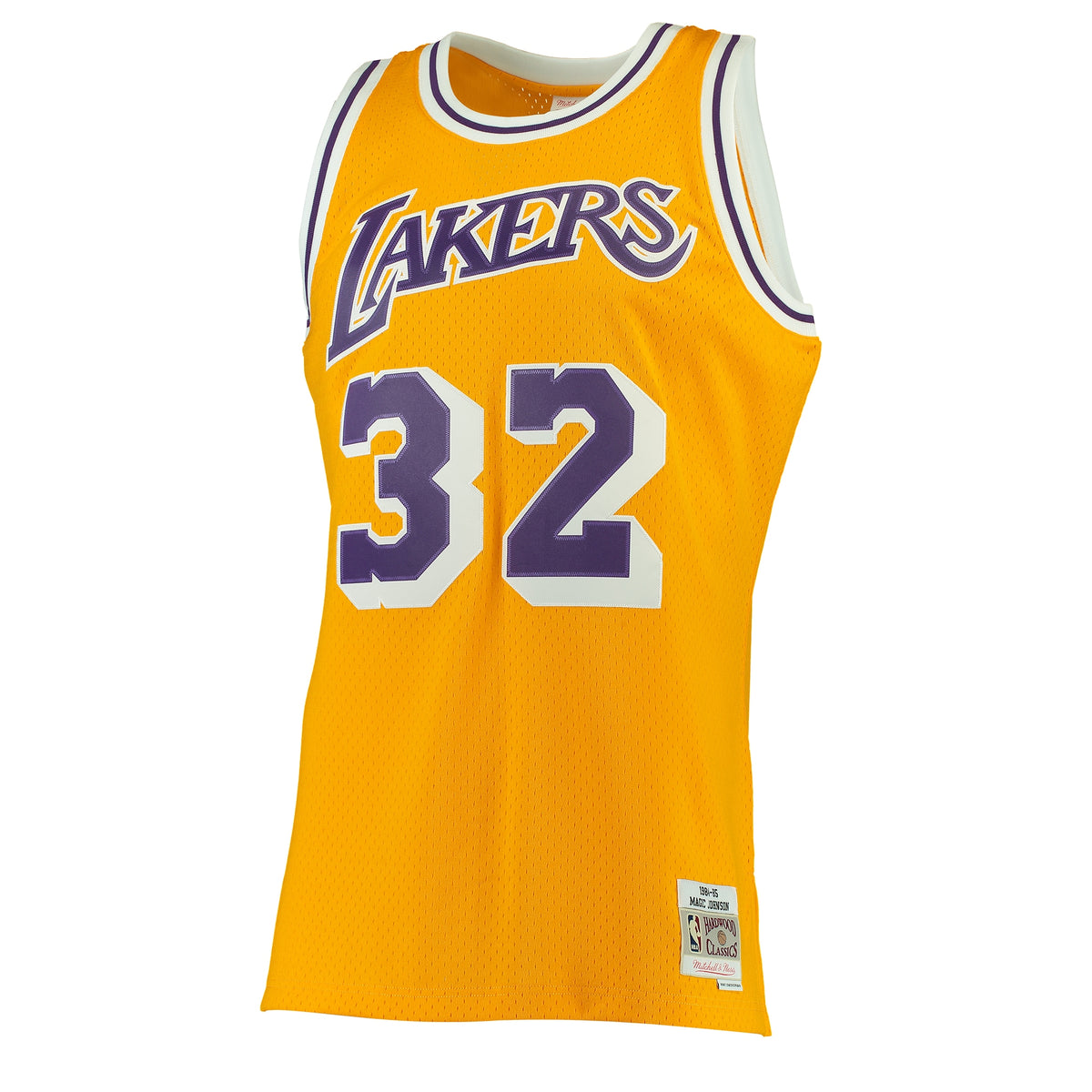 Men's Magic Johnson Gold Los Angeles Lakers 1984-85 Jersey