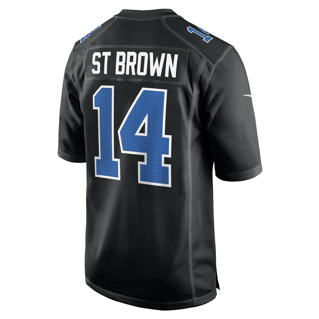 Amon-Ra St. Brown Detroit Lions Carbon Fashion Jersey - Carbon Black