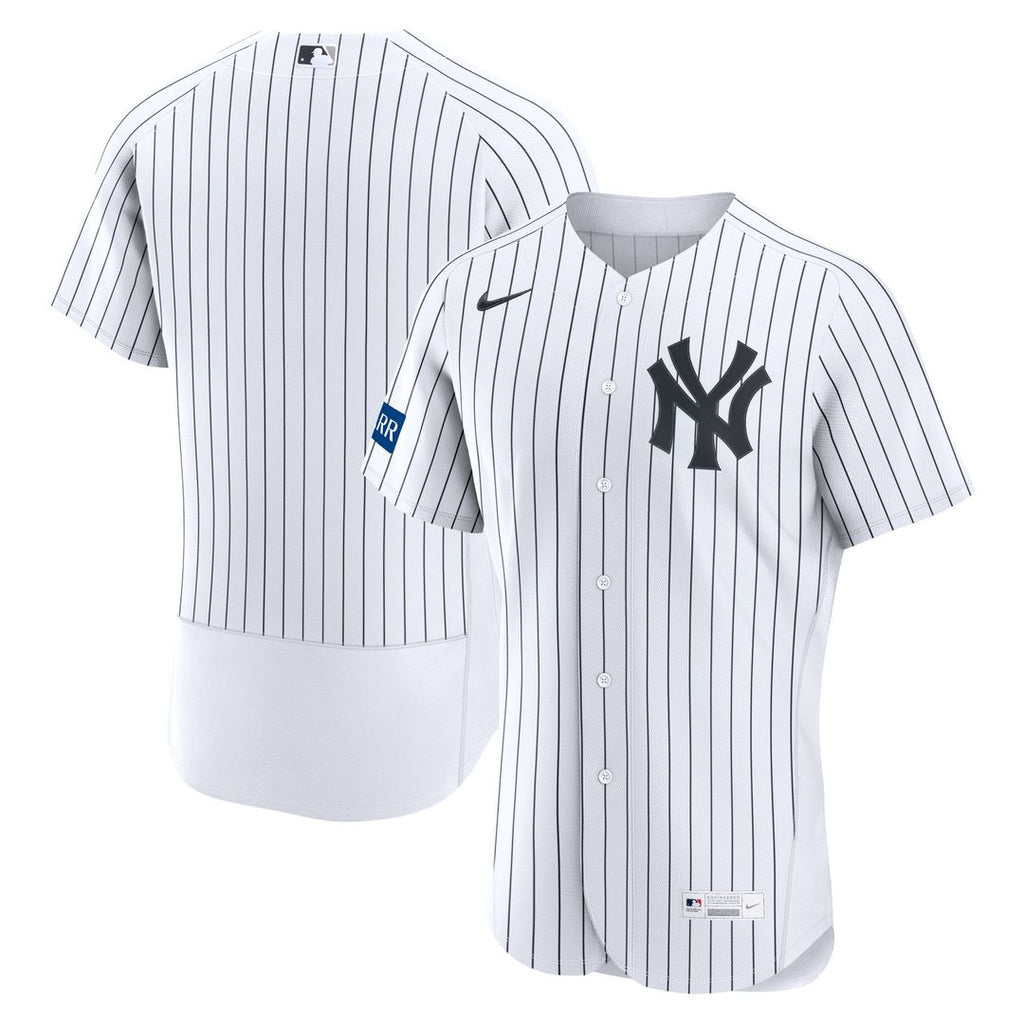 New York Yankees Home Sponsor Patch Jersey - White