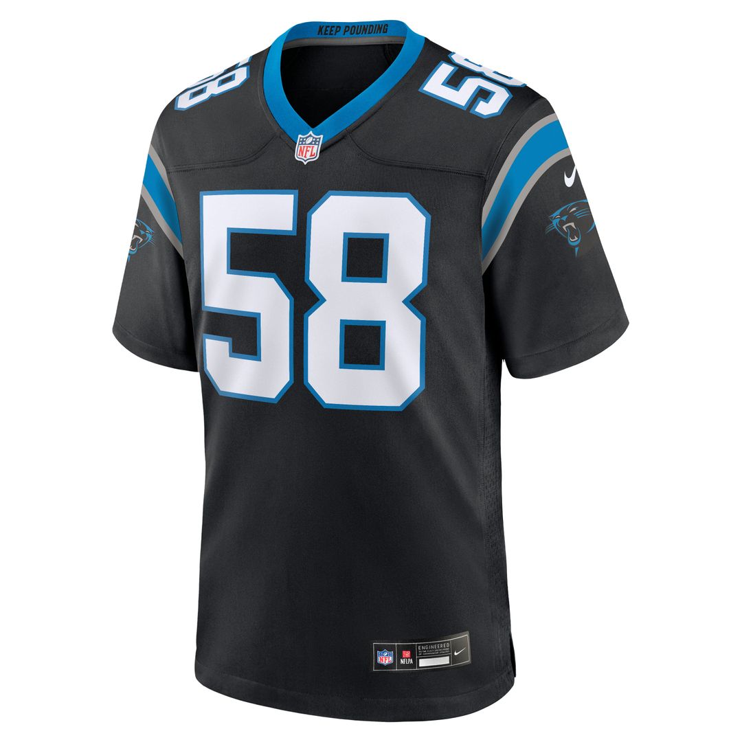 Thomas Davis Sr. Carolina Panthers Team Retired Jersey - Black