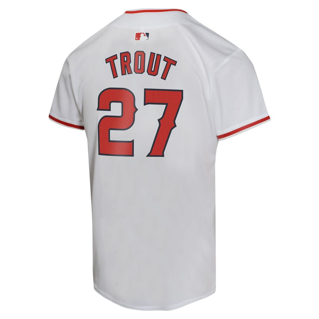 Mike Trout Los Angeles Angels Youth Home Jersey - White
