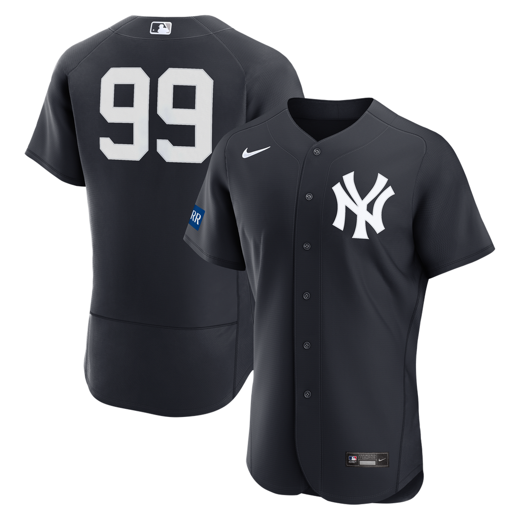 Aaron Judge New York Yankees Home Authentic Sponsor Patch Jersey - White