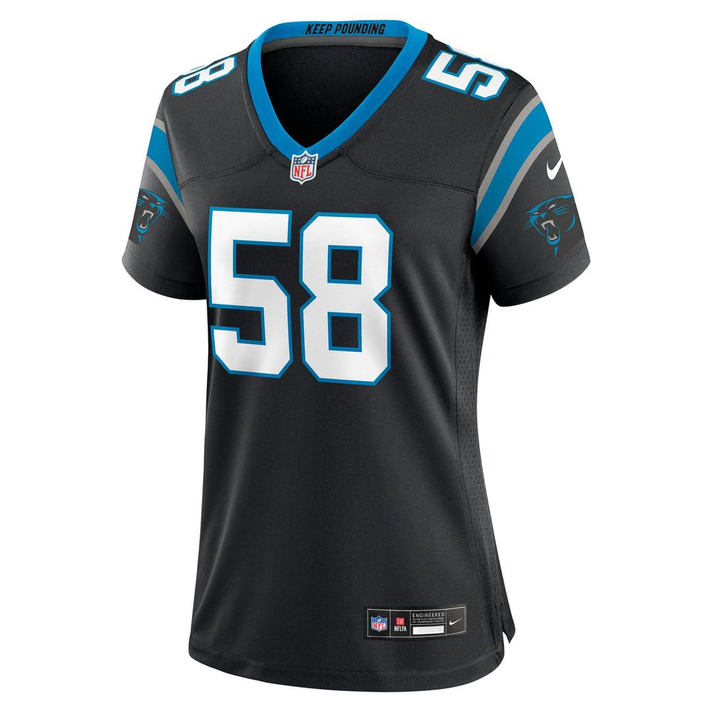 Thomas Davis Sr. Carolina Panthers Women's Team Retired Jersey - Black