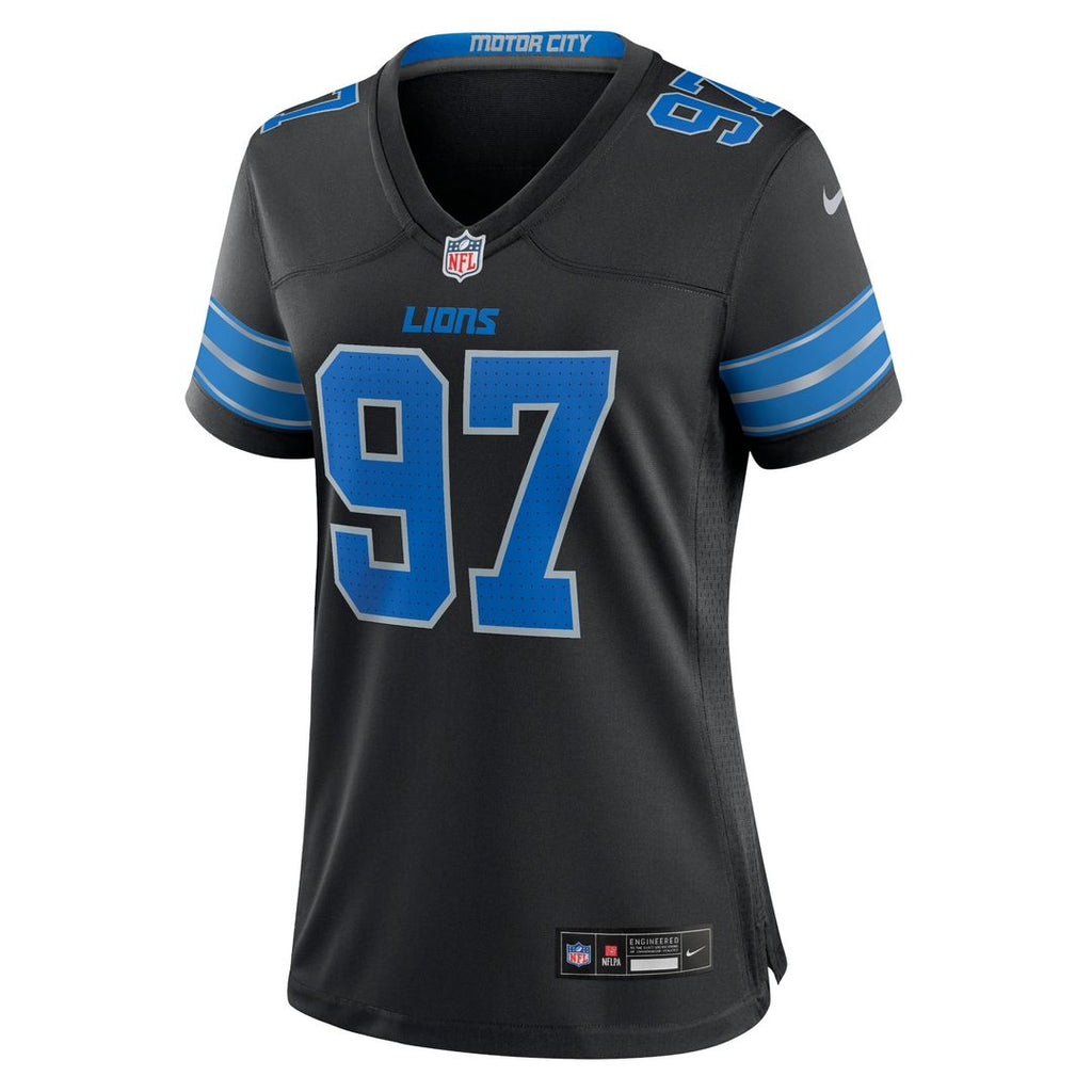 Aidan Hutchinson Detroit Lions Women's 2nd Alternate Jersey - Black