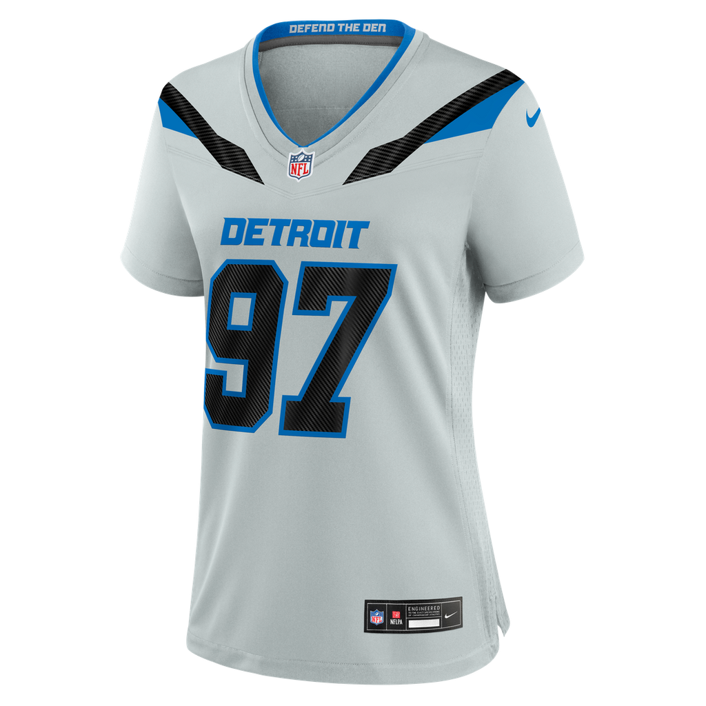 Aidan Hutchinson Detroit Lions Women's 2026 Rivalries Collection Jersey - Silver