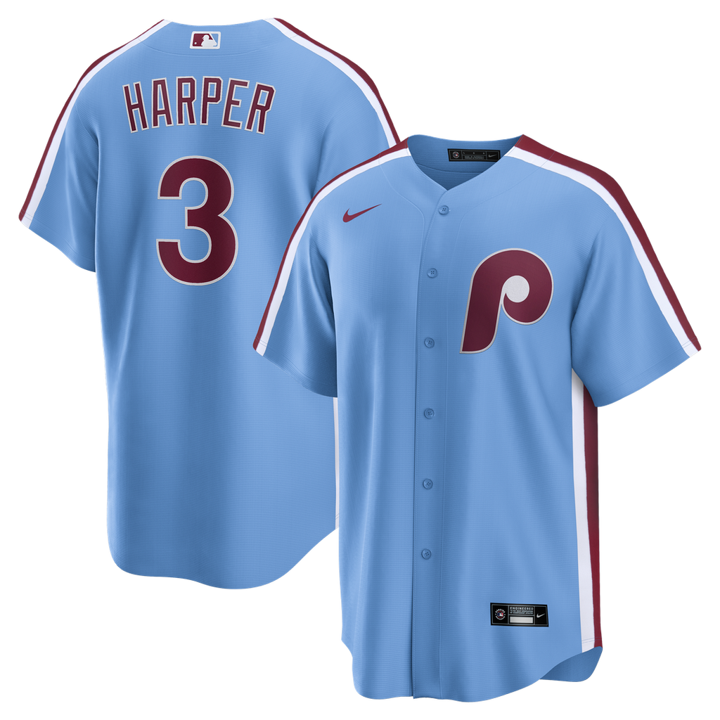 Bryce Harper Philadelphia Phillies Alternate Jersey - Light Blue