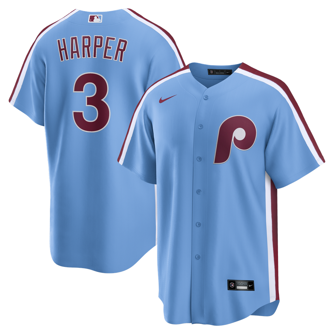 Bryce Harper Philadelphia Phillies Alternate Jersey - Light Blue