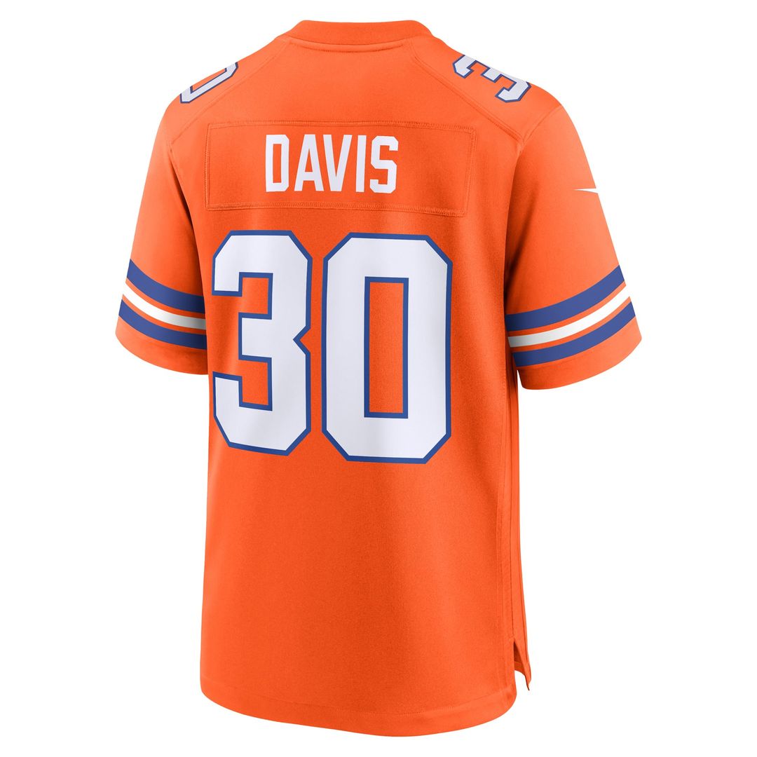 Terrell Davis Denver Broncos Retired Player Alternate Jersey - Orange