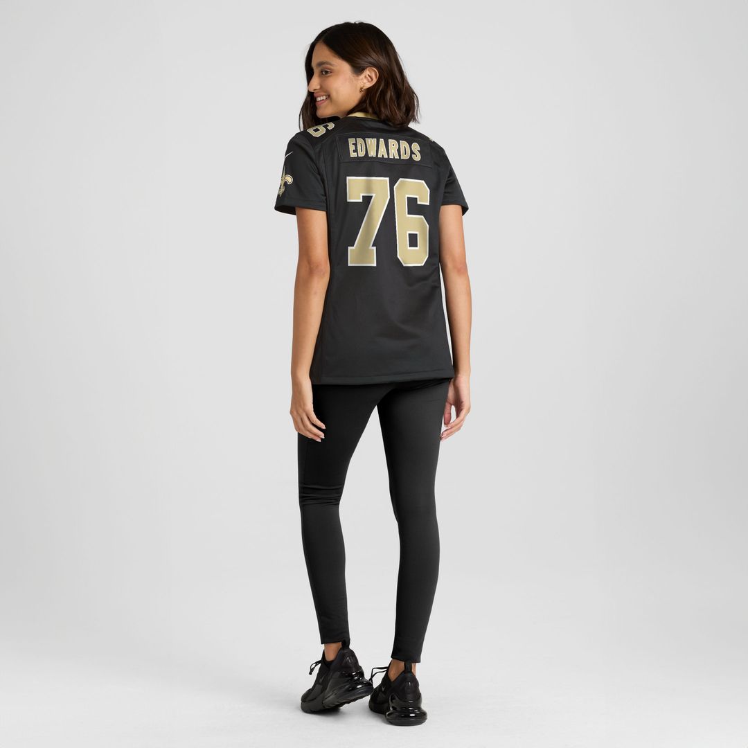 David Edwards New Orleans Saints Women's Team Jersey - Black