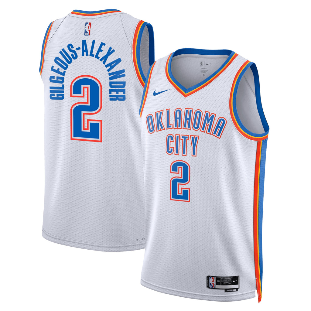Oklahoma City Thunder Jersey - White - Shai Gilgeous-Alexander - Unisex