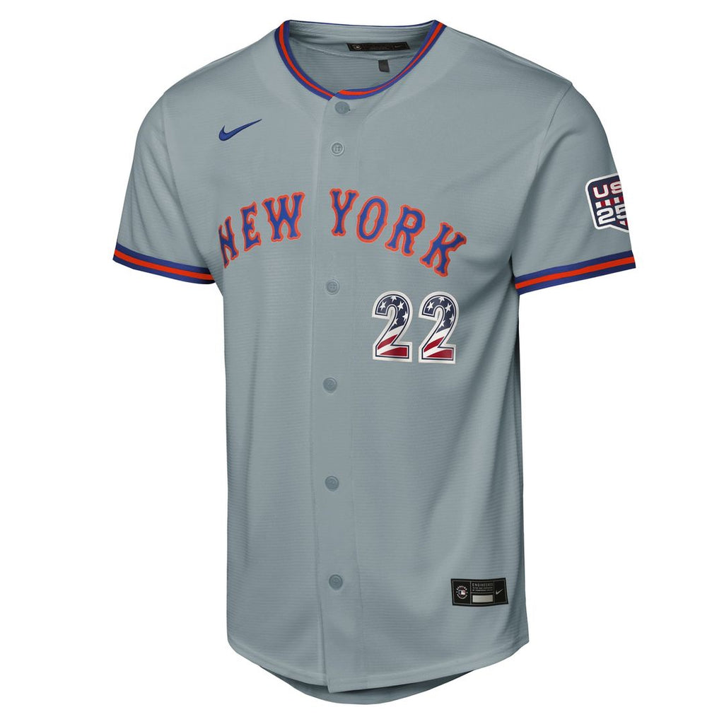 Juan Soto New York Mets Youth USA 250 Fourth of July Road Jersey - Gray
