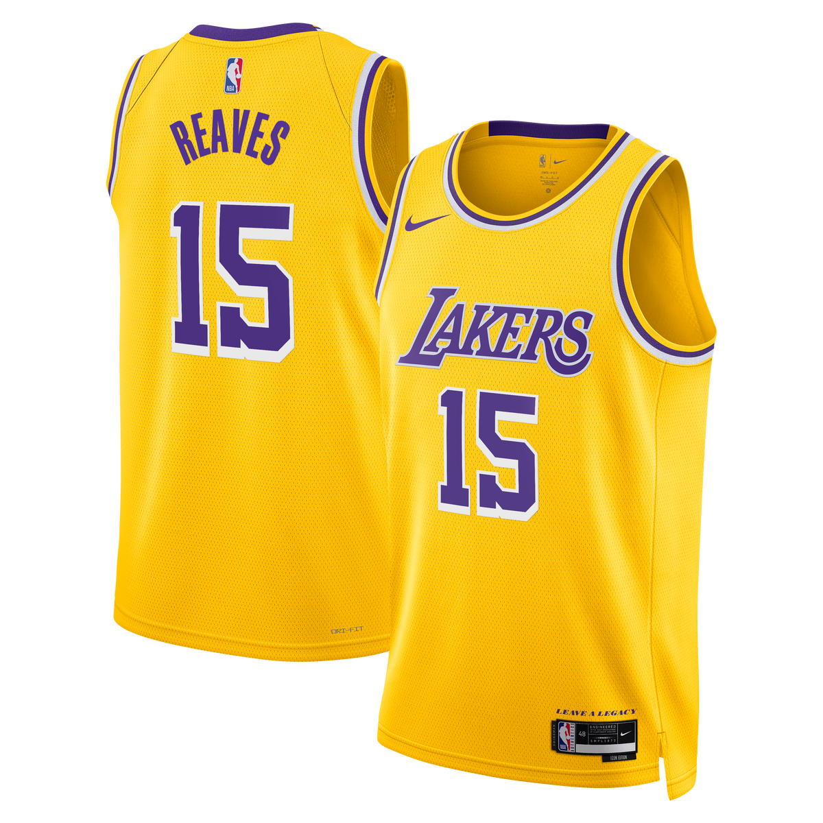Los Angeles Lakers Jersey - Gold - Austin Reaves - Unisex
