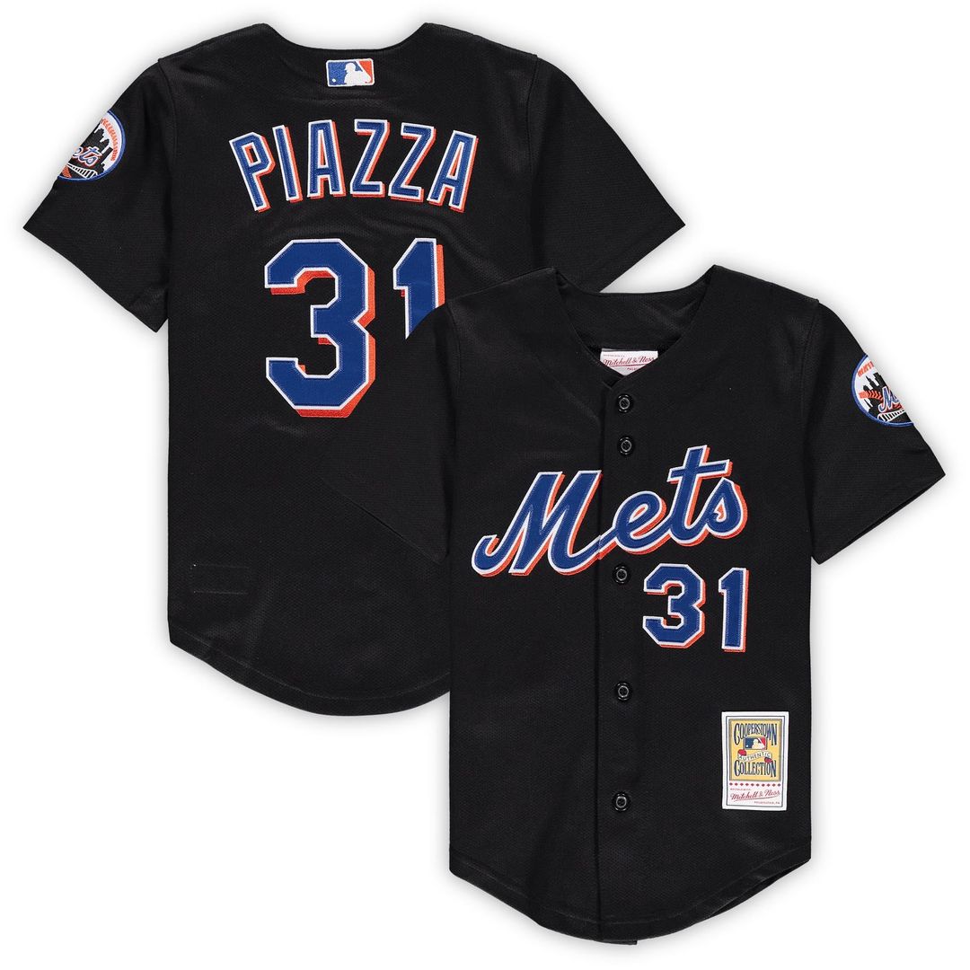 Mike Piazza New York Mets Preschool & Toddler Mesh Jersey - Black