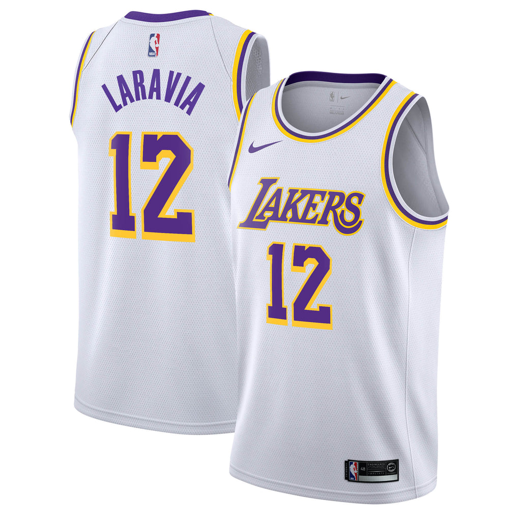 Los Angeles Lakers Jersey - White - Jake LaRavia - Youth