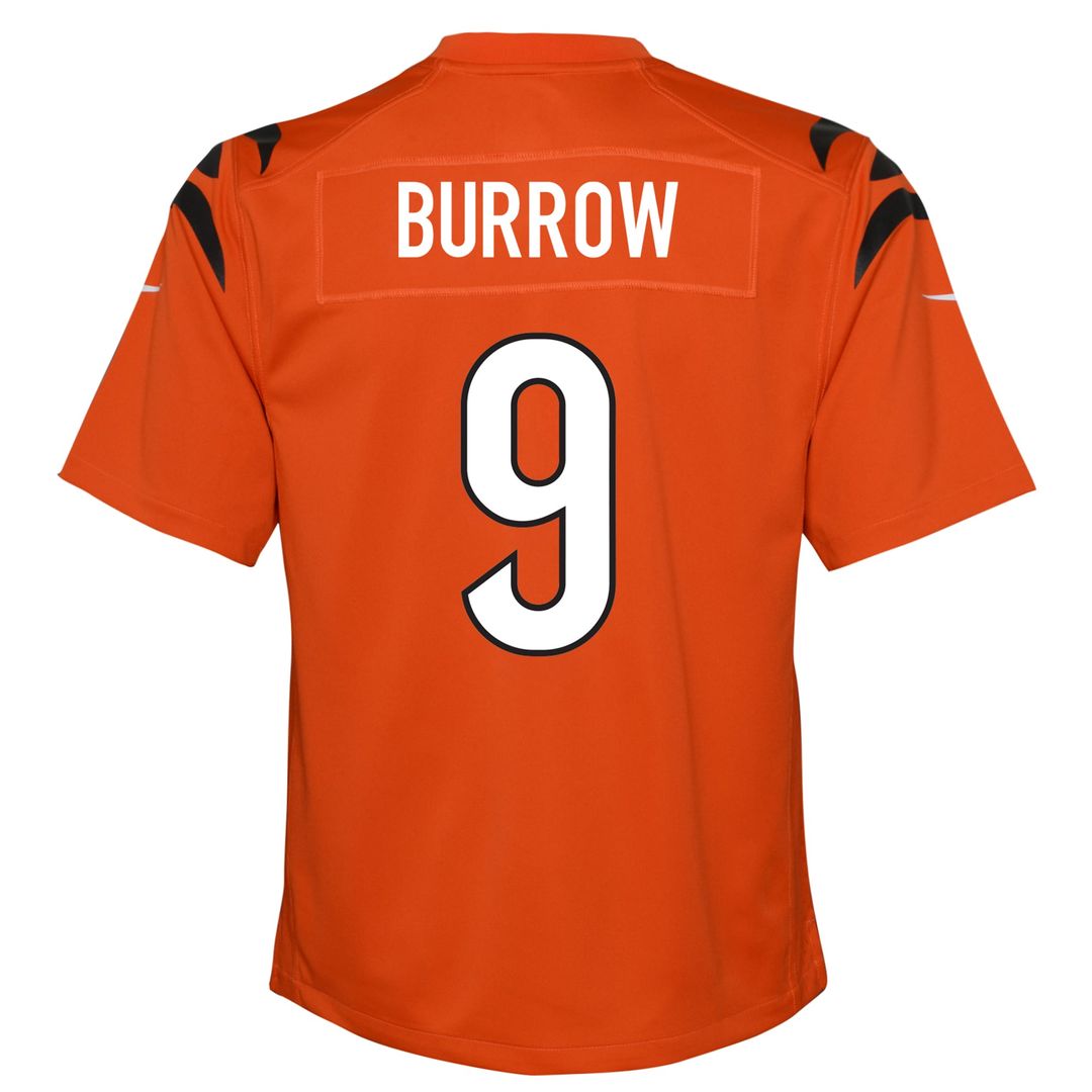 Joe Burrow Cincinnati Bengals Youth Jersey - Orange