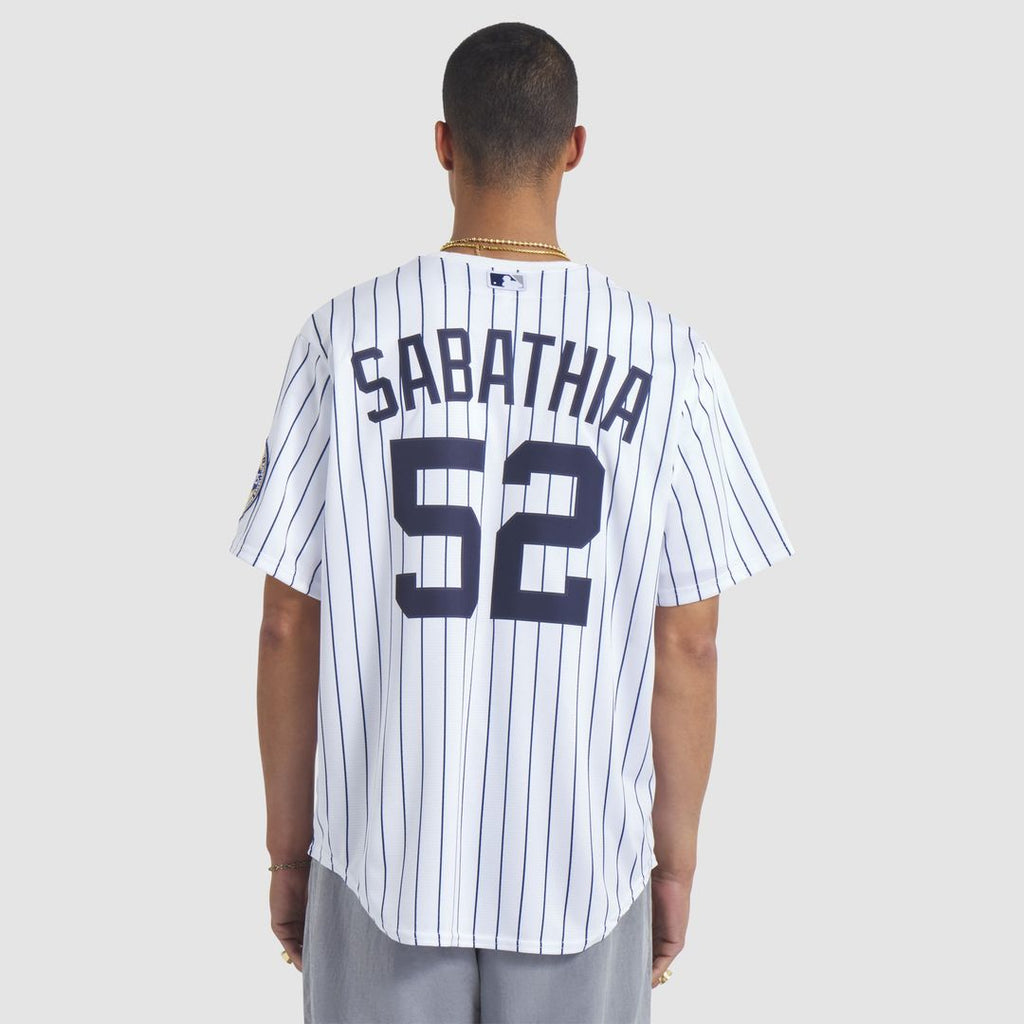 CC Sabathia New York Yankees 2025 Baseball Hall of Fame Name & Number Retired Jersey - White