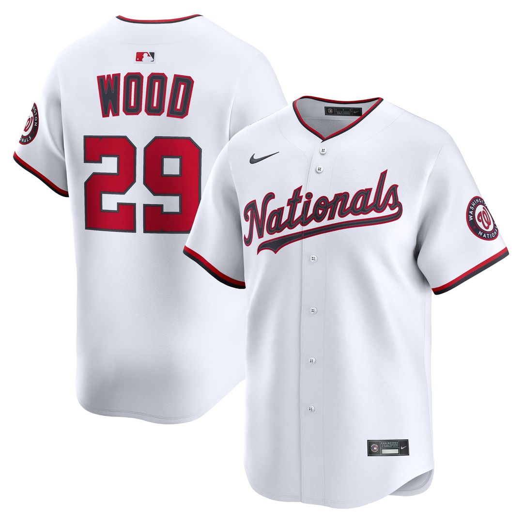 James Wood Washington Nationals Home Jersey - White
