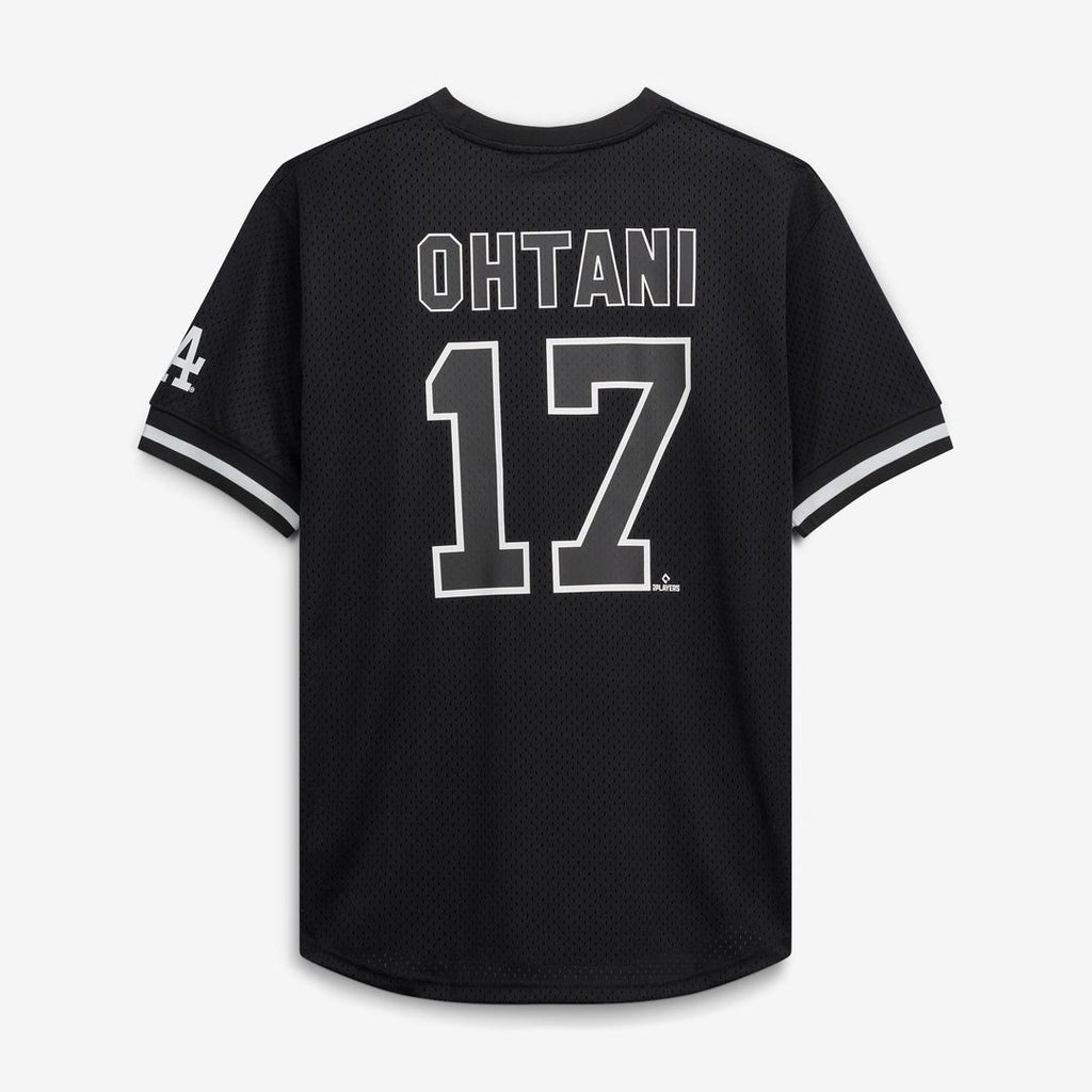 Shohei Ohtani Los Angeles Dodgers Big & Tall Heavyweight Mesh Jersey - Black/White