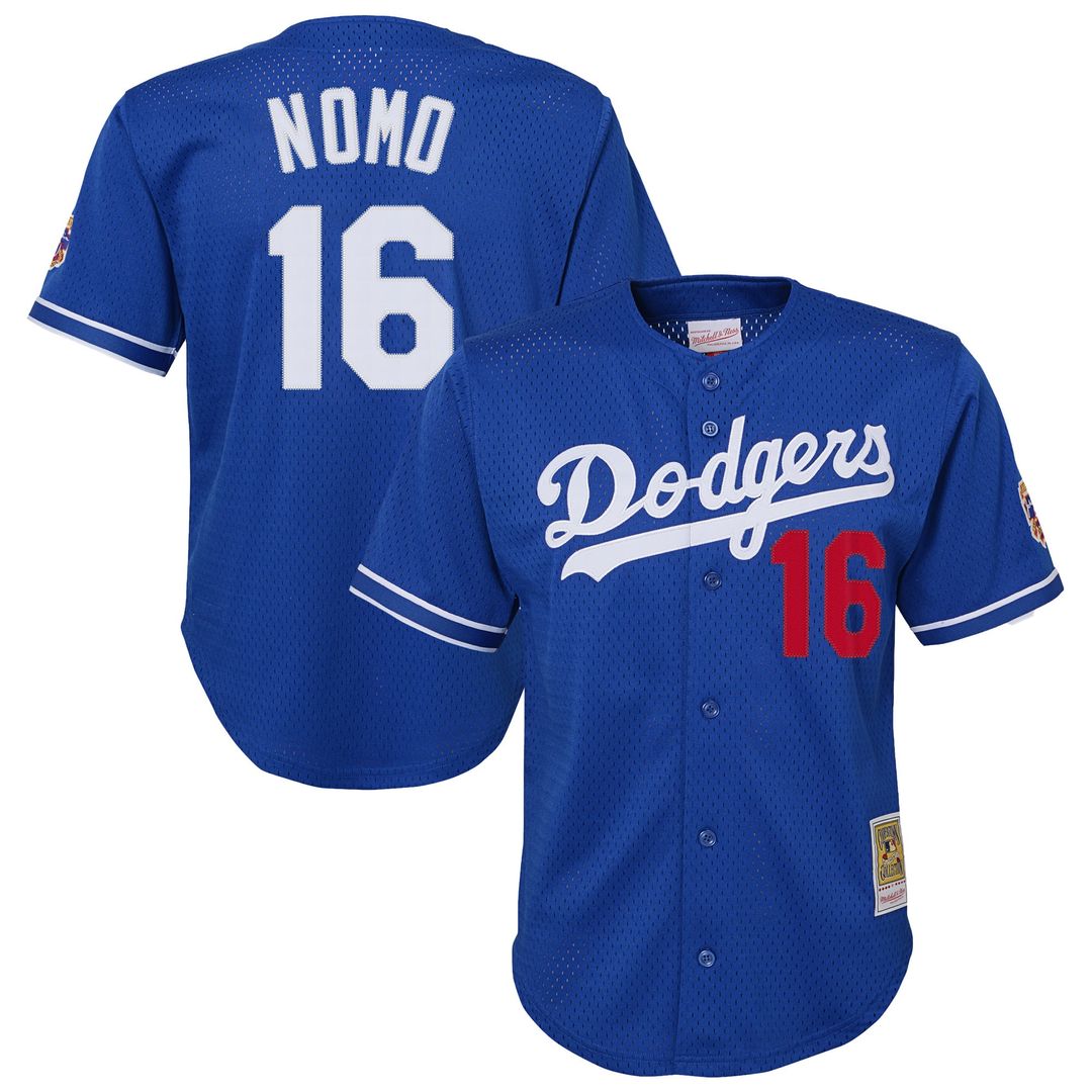 Hideo Nomo Los Angeles Dodgers Youth Mesh Jersey - Royal