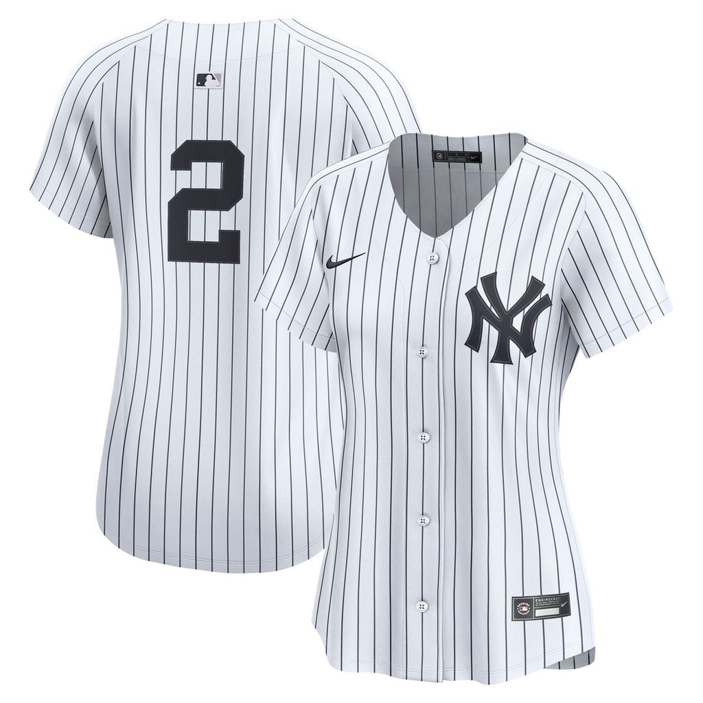 Derek Jeter New York Yankees Women's Home Jersey – White