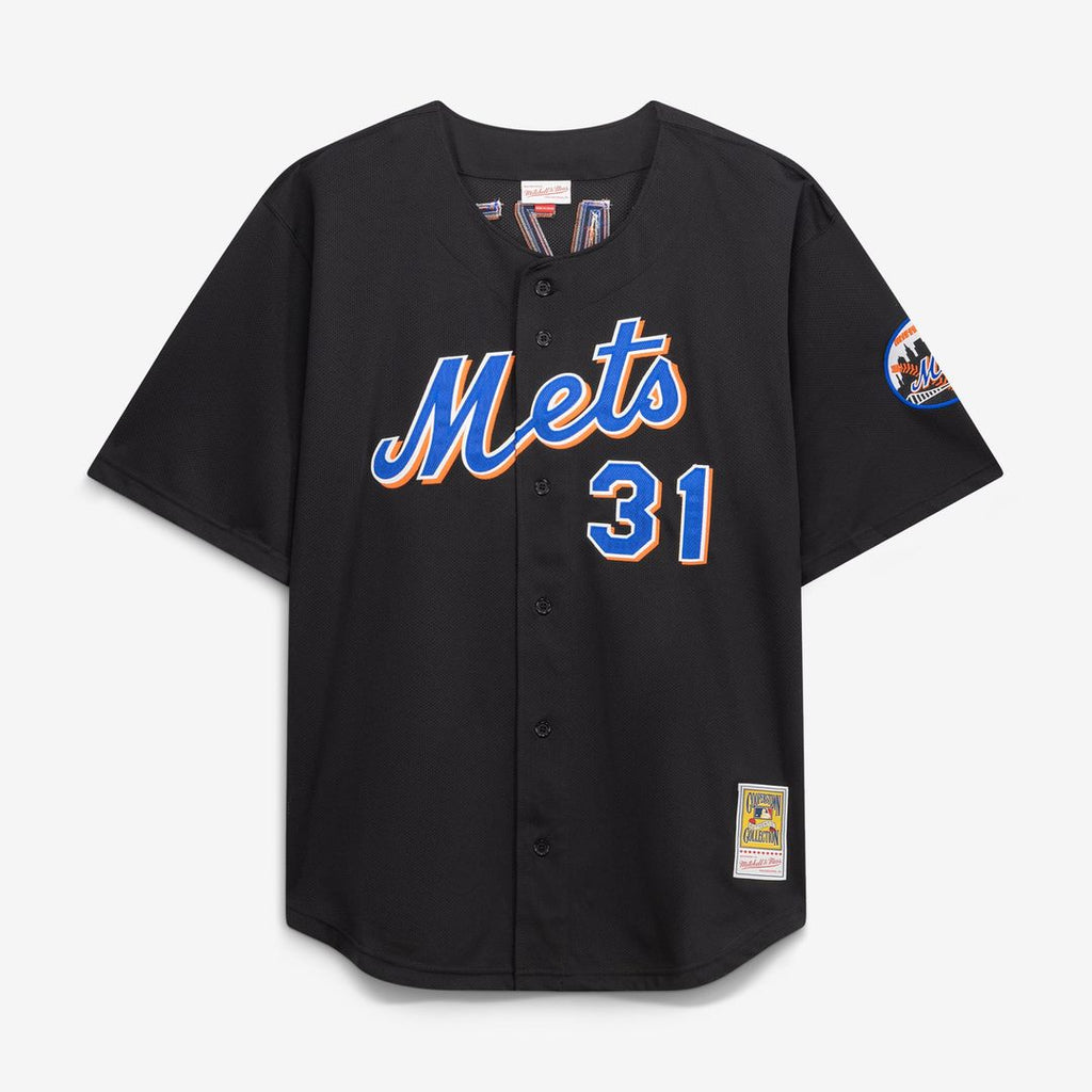 Mike Piazza New York Mets Big & Tall Cooperstown Mesh Jersey - Black