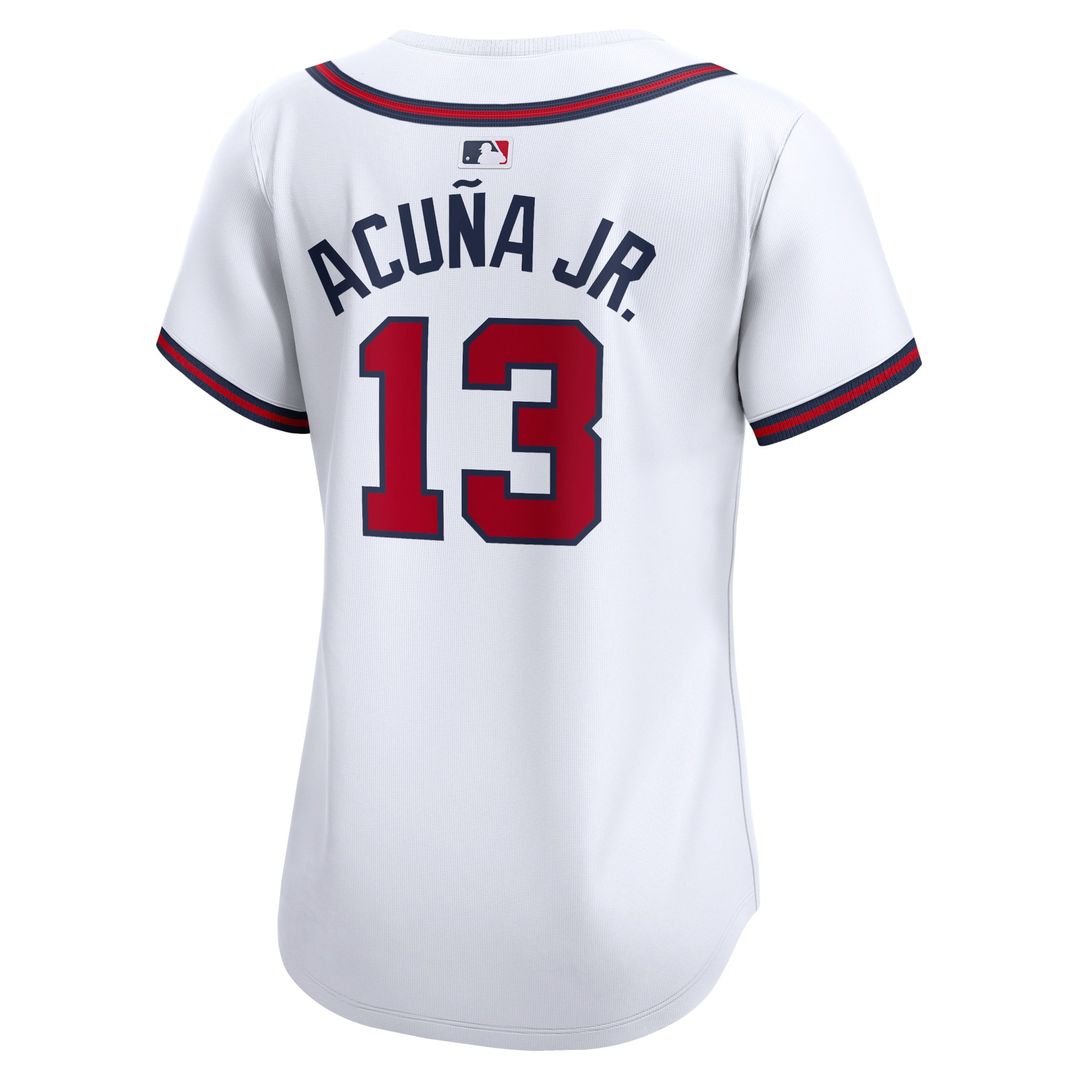 Ronald Acuna Atlanta Braves Women's Home Jersey - White