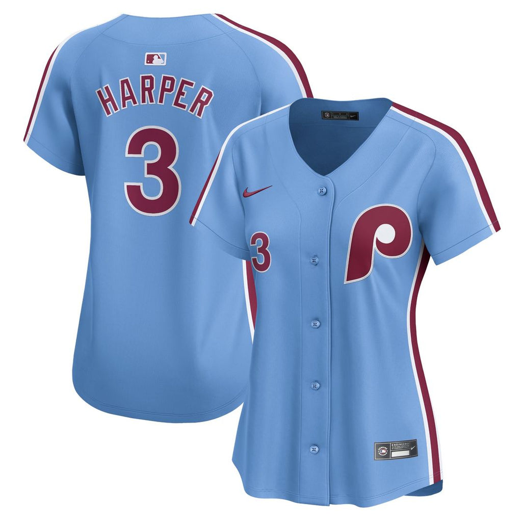 Bryce Harper Philadelphia Phillies Women's Alternate Jersey – Light Blue