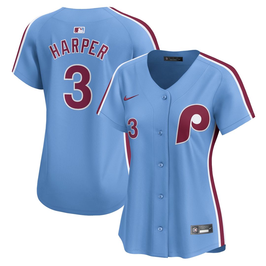 Bryce Harper Philadelphia Phillies Women's Alternate Jersey – Light Blue