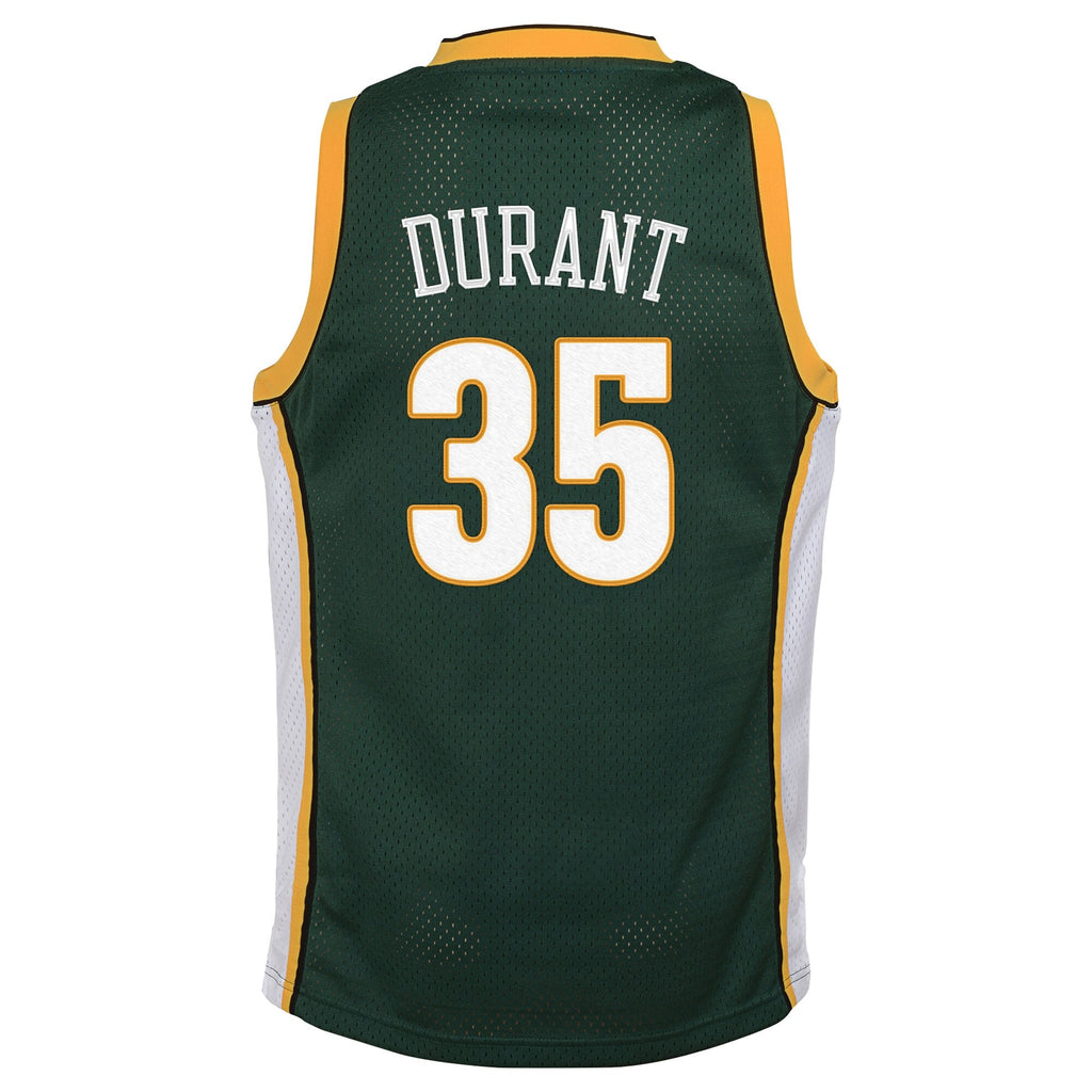 Seattle Supersonics Kevin Durant 2007-08 Road Jersey - White/Green - Youth