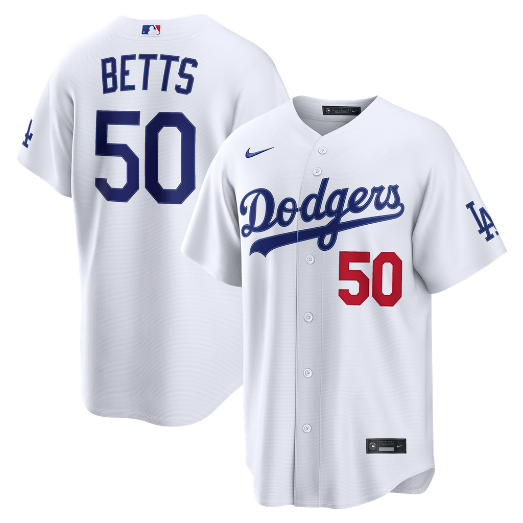Mookie Betts Los Angeles Dodgers Home Jersey - White