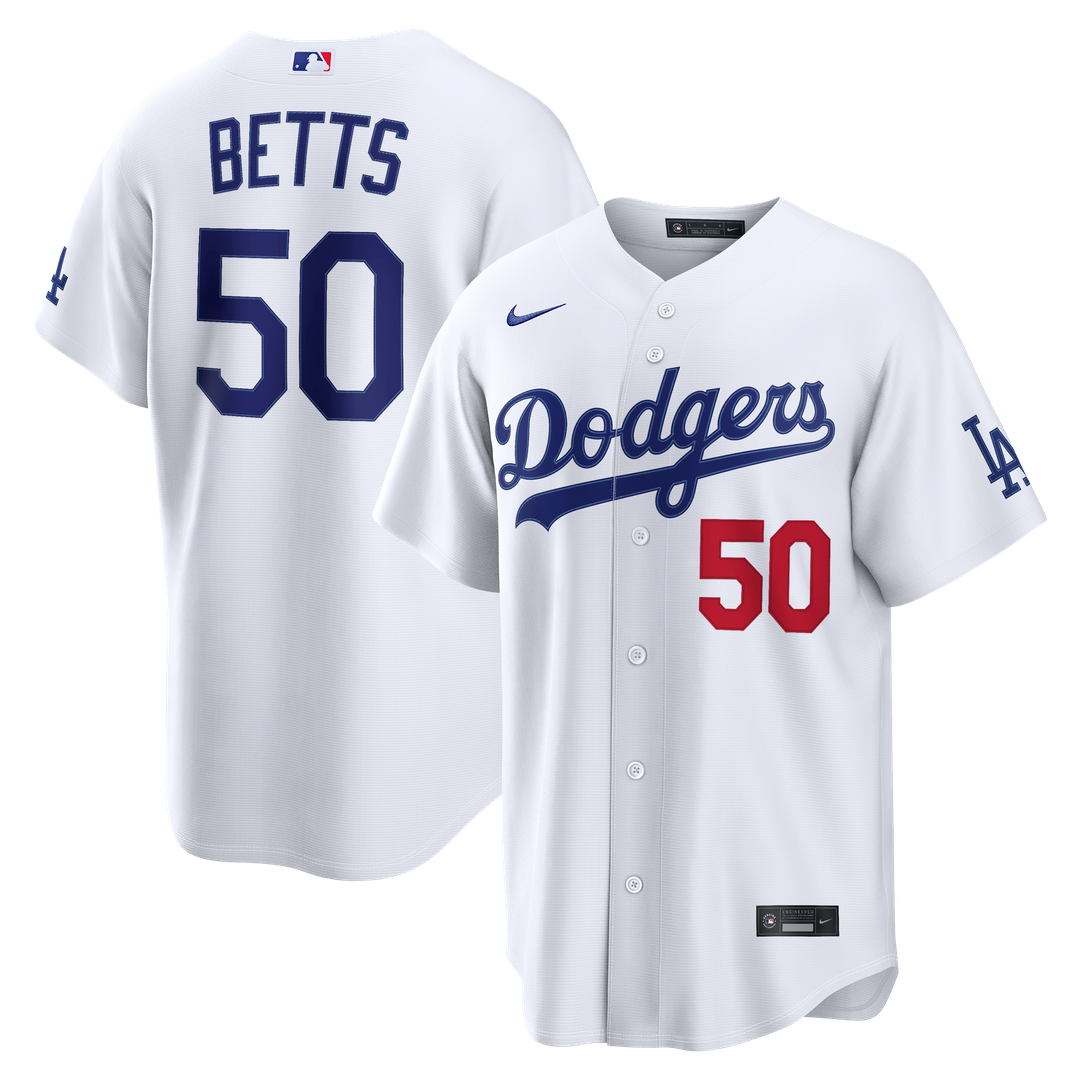 Mookie Betts Los Angeles Dodgers Home Jersey - White
