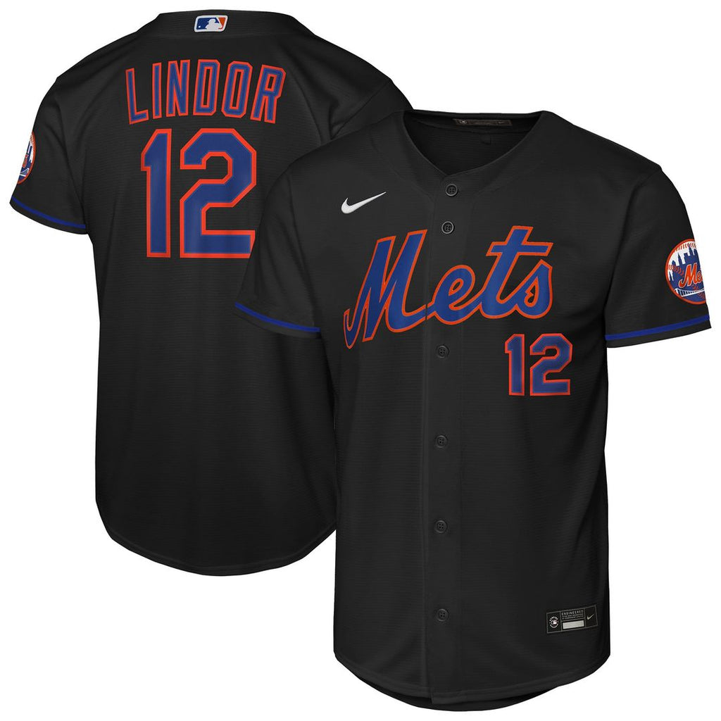 Francisco Lindor New York Mets Youth Road Jersey - Gray