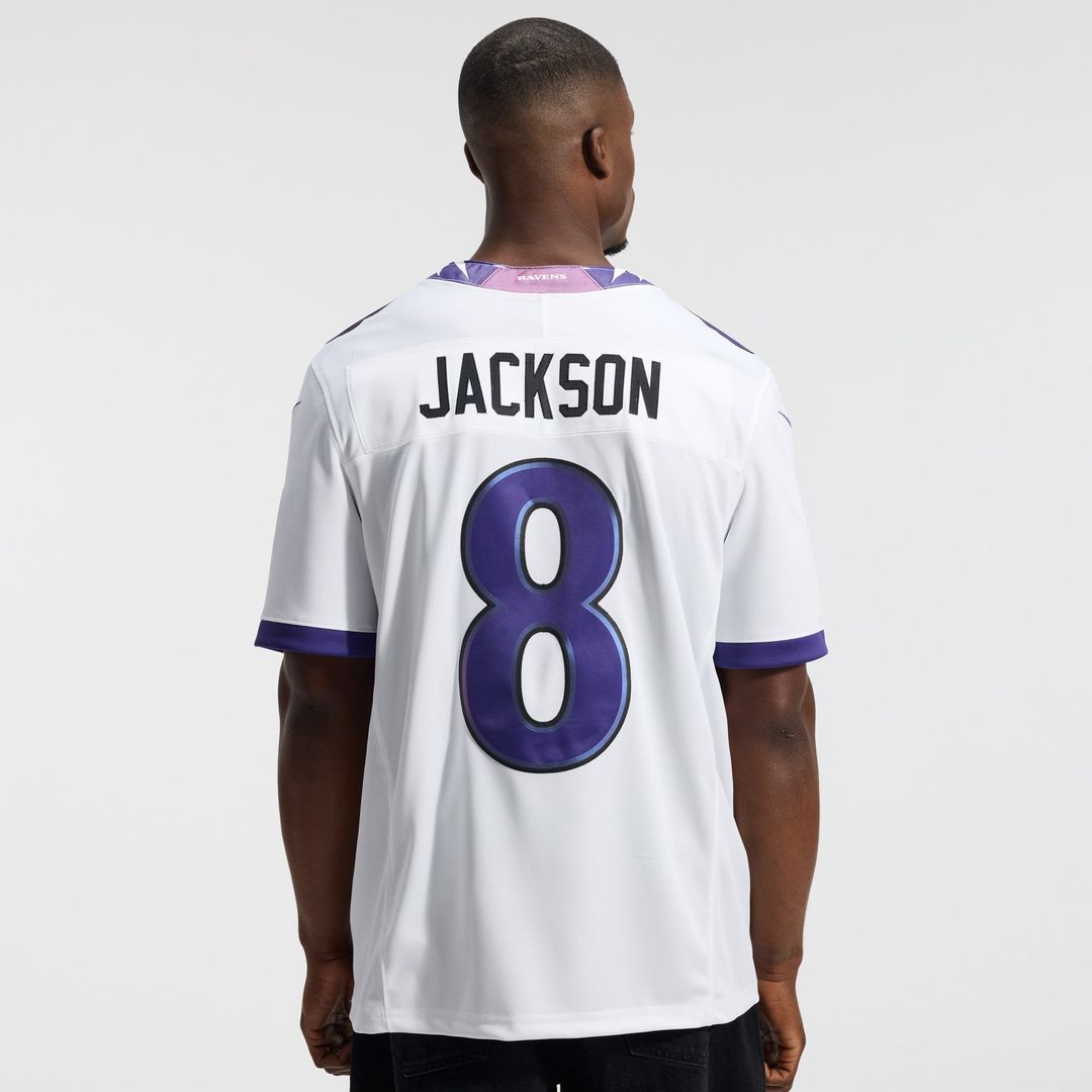 Lamar Jackson Baltimore Ravens Stitched Jersey - White