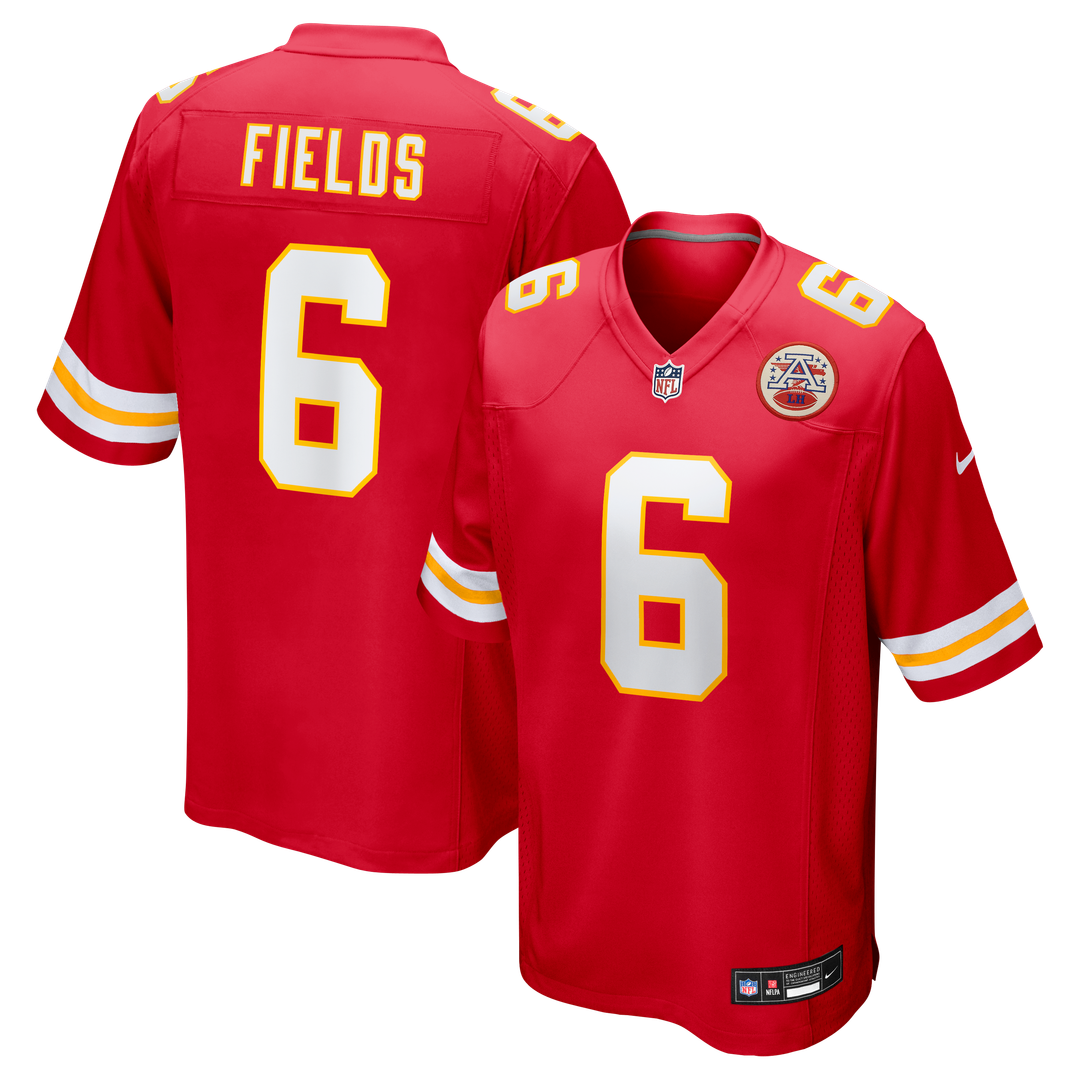 Justin Fields Kansas City Chiefs Jersey - Red