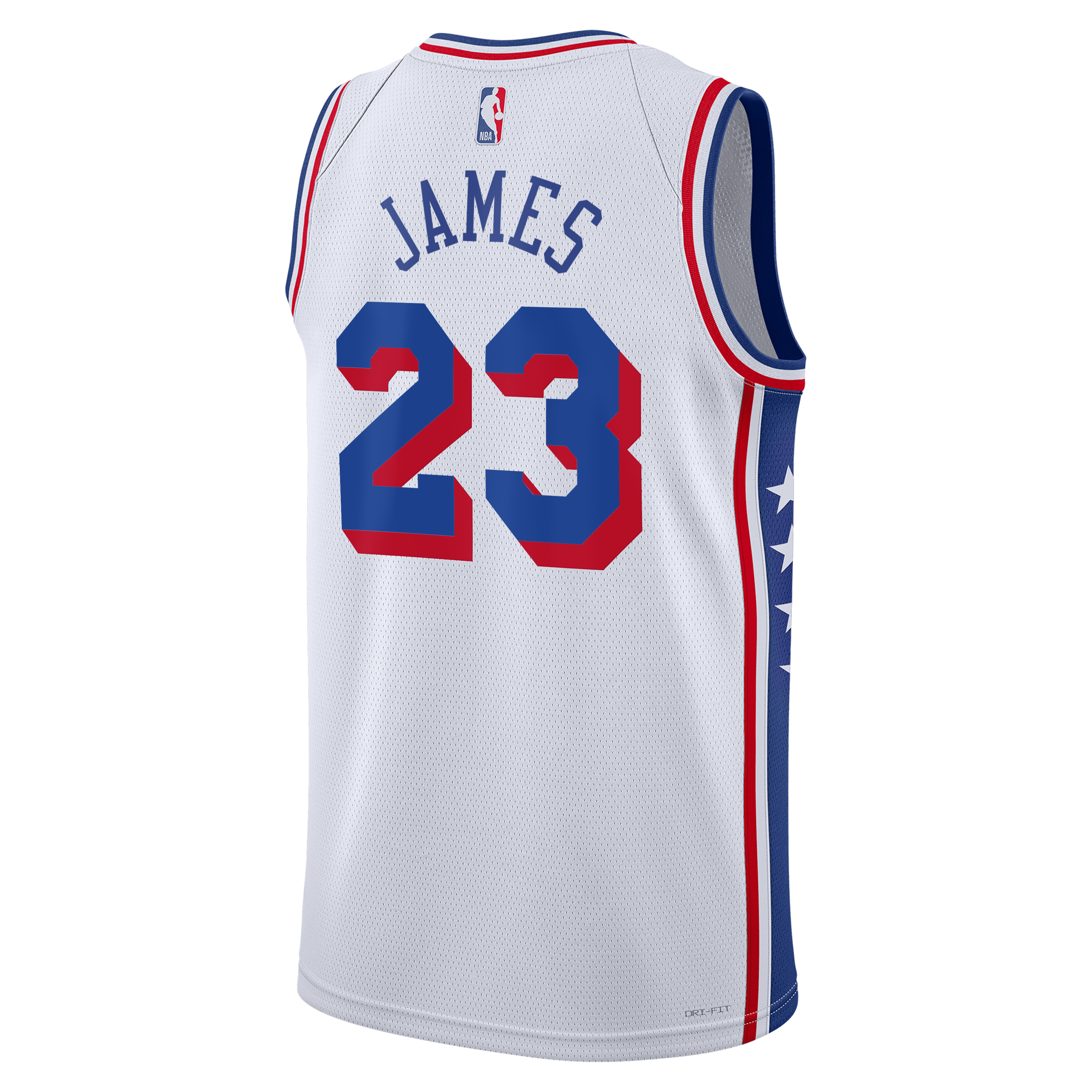 LeBron James Philadelphia 76ers Association Edition Swingman Jersey - White - Unisex
