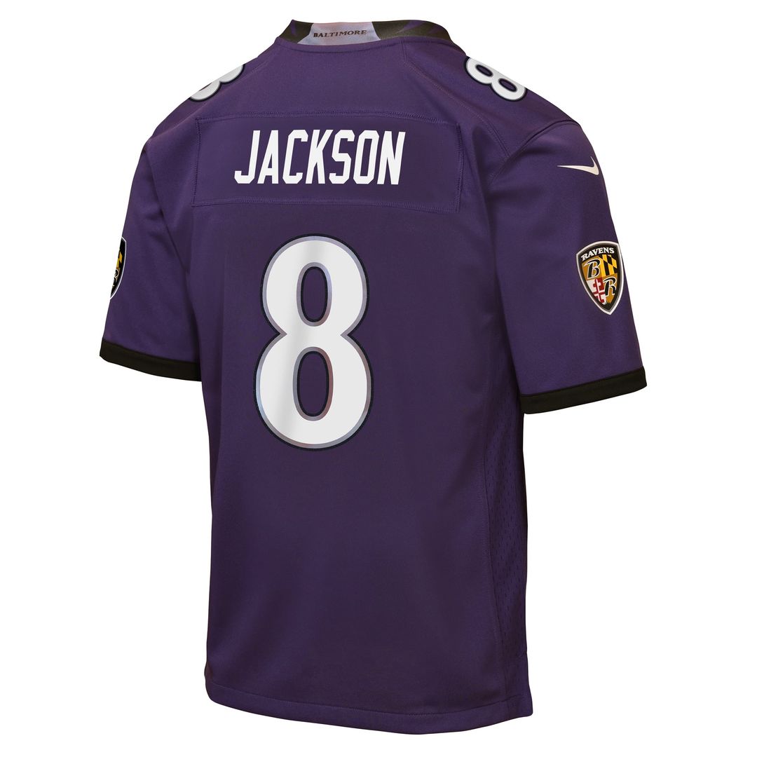Lamar Jackson Baltimore Ravens Youth Team Jersey - Purple