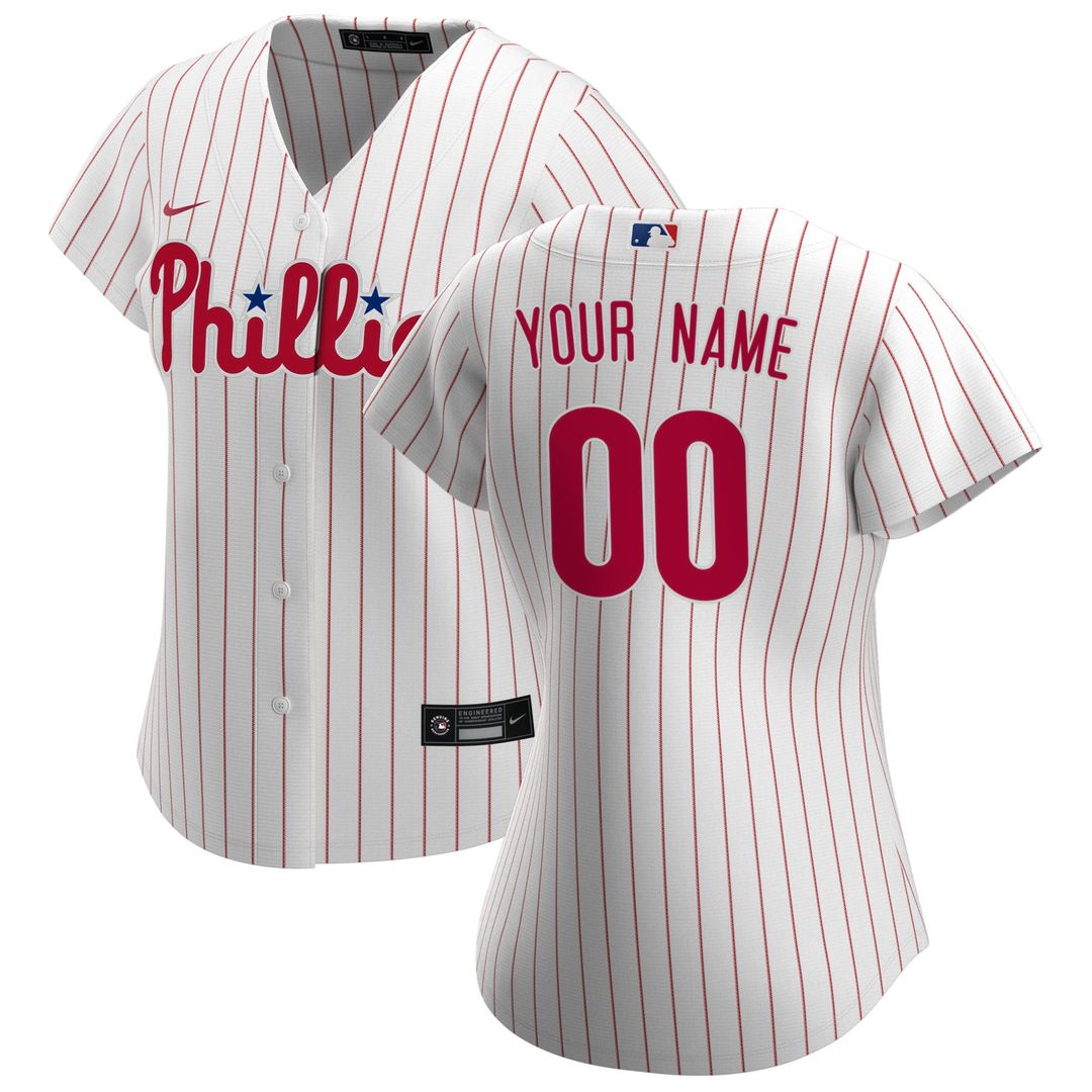 Philadelphia Phillies Women's Home Replica Custom Jersey - White