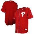 Philadelphia Phillies Team Color Full-Button Fashion Jersey - Red